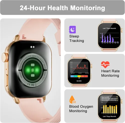 Miniatura 7 de MFVLP Reloj inteligente para hombres y mujeres, 1.85 pulgadas AMOLED HD reloj de fitness con más de 120 modos deportivos, llamada Bluetooth