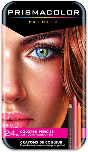 Prismacolor Premier - Lápices de color para retratos, núcleo suave, para colorear para adultos, paquete de 24