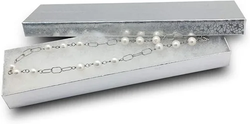 Miniatura 12 de TheDisplayGuys - Paquete de 100 cajas de cartón rellenas de algodón #33 para joyas, papel de aluminio plateado (3.5 x 3.5 x 1.0 pulgadas)
