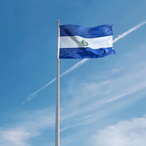 Miniatura 6 de Anley EverStrong Series Bandera de El Salvador de 3 x 5 pies Heavy Duty - Rayas bordadas y cosidas - 4 filas de puntadas de seguridad - Banderas