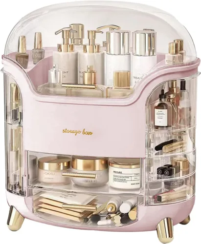 Miniatura 9 de Omeily Organizador de Maquillaje Grande Mejorado Organizador de Tocador de Encimera Organizador de Cosméticos Caja de Almacenamiento de Maquillaje
