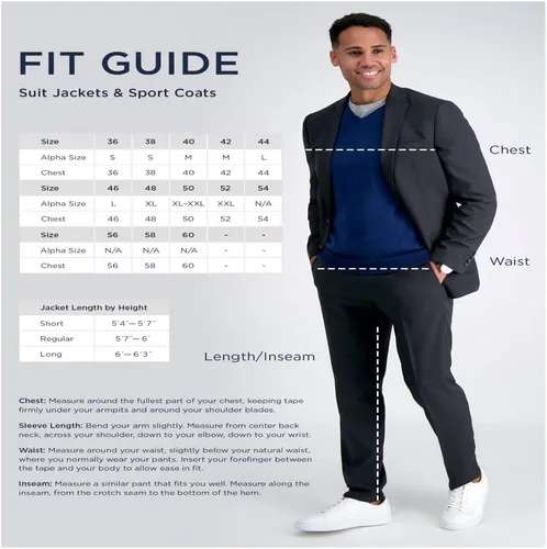 Miniatura 8 de Men's Premium Stretch Tailored Fit Suit Separates-Pants & Jackets