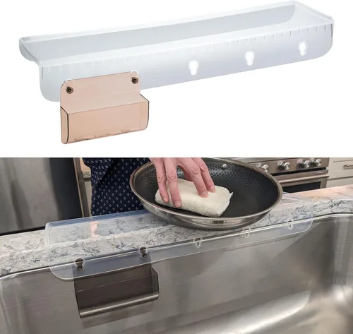 Miniatura 12 de SiliSink XL Protector de borde de silicona para fregadero de cocina, se adapta a 3.75 a 4 pulgadas de ancho, el protector de piedra original