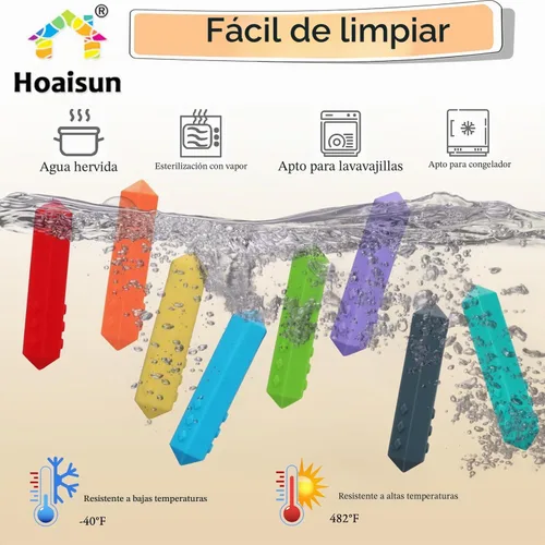 Miniatura 6 de Collares masticables sensoriales para niños y niñas, paquete de 8 collares sensoriales para masticar para niños con autismo, TDAH, DPD, ansiedad