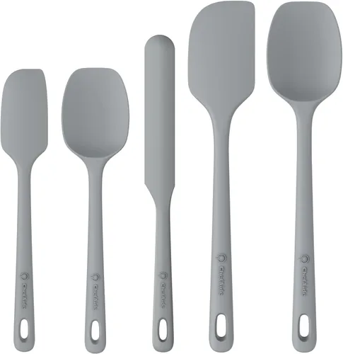 Miniatura 13 de ChefAide - Juego de 4 espátulas de silicona, espátulas de goma de grado alimenticio, con mango fuerte y agarre ergonómico, resistentes al calor