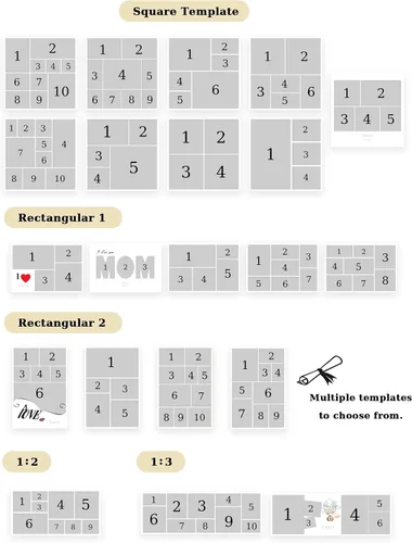 Miniatura 6 de CCWACPP Impresiones de collage en lienzo con tus fotos para familia, boda, bebé, mascota, perro, imagen en lienzo personalizada, foto personalizada