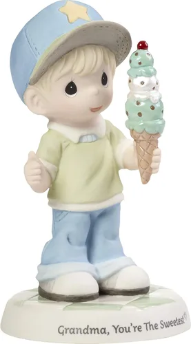 Miniatura 4 de Precious Moments 193017 Grandma You're The Sweetest Boy con cono de helado - Figura de porcelana