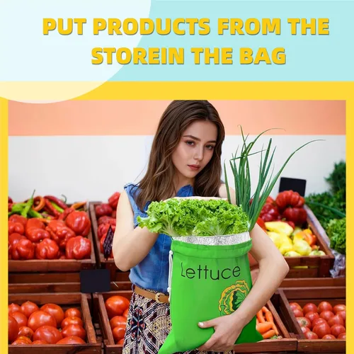 Miniatura 6 de Bolsas pequeñas de malla con cordón, paquete de 3 + 5 películas adicionales, almacenamiento lavable y reutilizable para refrigerador, mantiene