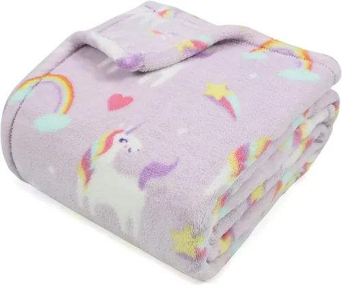 Miniatura 12 de Manta de cereza para niños, 50 x 60 pulgadas, suave y acogedora manta azul a cuadros para niñas y niños pequeños, ideal para decoración del hogar