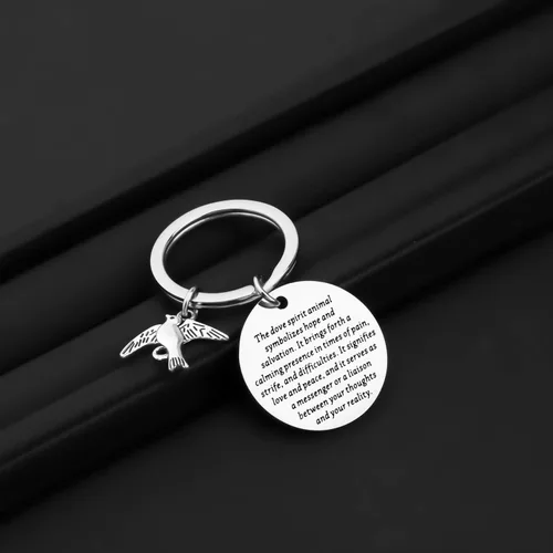 Miniatura 6 de ENSIANTH Palomas Llavero Palomas Regalo de Paz Símbolo Animal Regalo Inspirador Regalo para Amigos