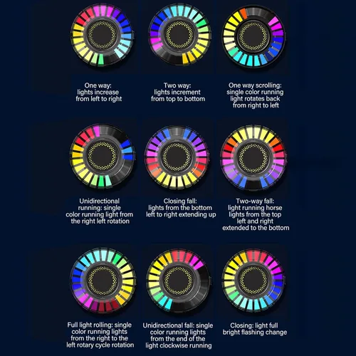Miniatura 7 de Luces interiores para automóvil, 2 lámparas magnéticas de ritmo RGB, 32 bits que cambian de color, control de aplicación, luz de ritmo LED de música