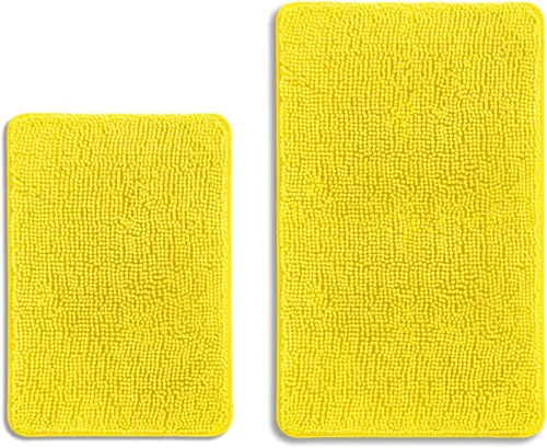 Miniatura 74 de Alfombra de baño pequeña de 12 x 18 pulgadas, lavable y absorbente, antideslizante, alfombra de baño de felpilla gruesa y suave para baño, ducha
