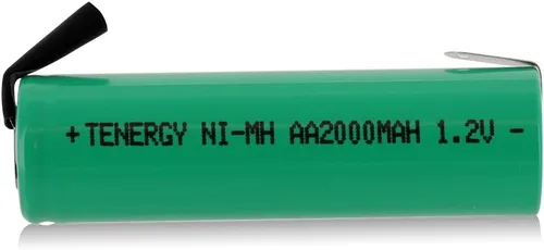 Miniatura 7 de Combo: 4 piezas Tenergy 2000mAh NiMH recargable AA batería plana superior con pestañas para afeitadoras, recortadoras, maquinillas de afeitar y más