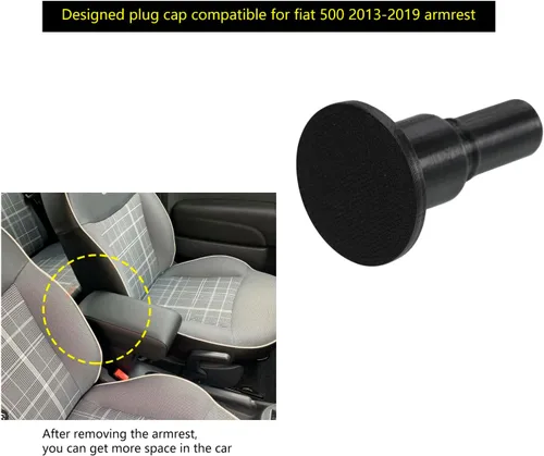 Miniatura 3 de Tapa de enchufe para reposabrazos compatible con Fiat 500 2013-2019 (individual)