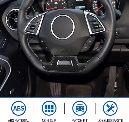 Miniatura 6 de CheroCar para Chevrolet Camaro Trim Decoración Cubierta Accesorios interiores para Chevrolet Camaro 2017-2022 (fibra de carbono)