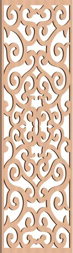 Miniatura 194 de Eveline - Paneles decorativos de pared de madera con calado, 13 3/8 pulgadas de ancho x 34 3/8 pulgadas de alto x 3/8 de alto, roble rojo rojo