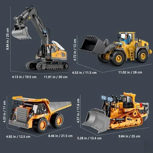 Miniatura 8 de Mudsterz - Camiones Mudsterz, Excavadora Mudsterz, Vehículo de construcción RC de 2.4GHz con luces geniales y sonidos reales, diseño de ingeniería