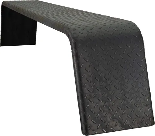 RecPro - Guardabarros de eje tándem con placa de rodadura de diamante de acero calibre 14, 10" x 182,9 cm x 33 cm | 1 guardabarros | Fabricado en
