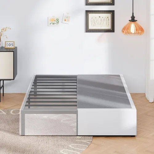 Miniatura 13 de Upcanso Marcos de cama tamaño California King de 18 pulgadas sin necesidad de somier, marco de cama con plataforma tamaño California King con alto
