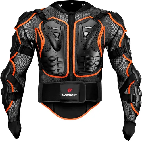 Miniatura 9 de HEROBIKER - Chaqueta de armadura completa para motocicleta, protección para la columna y el pecho, equipo de motocross, protector para motocicleta