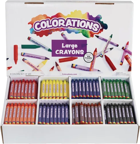 Miniatura 11 de Colorations Paquete de crayones grandes para el aula, 400 unidades, 16 colores, no tóxicos, suministros escolares para niños, crayones jumbo a