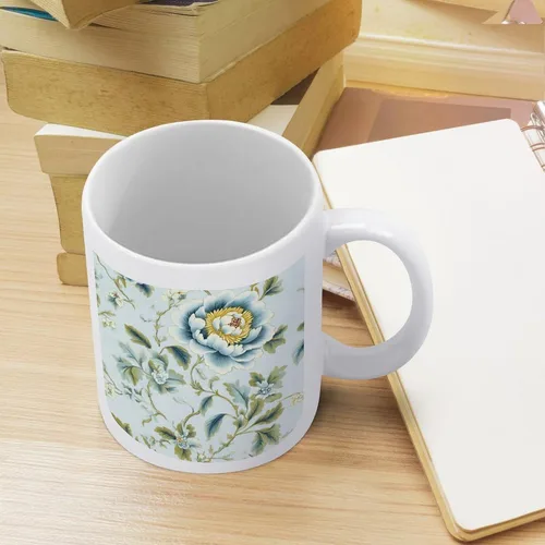 Miniatura 8 de Chinoiserie Blue Peony Flower Mugs Botanical Peony Garden Illustration 11 Oz Tea Cup Mother's Day Christmas Birthday Gift For Mom