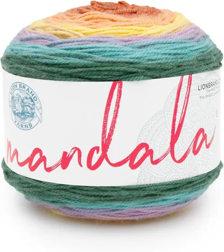 Miniatura 55 de Lion Brand Yarn Mandala - Hilo multicolor para ganchillo,tejido y manualidades, color Liger, 1770 pies, paquete de 1 unidad