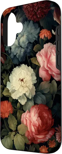 Miniatura 2 de Vintage Dark Flower Pattern Moody Floral Case for iPhone 16