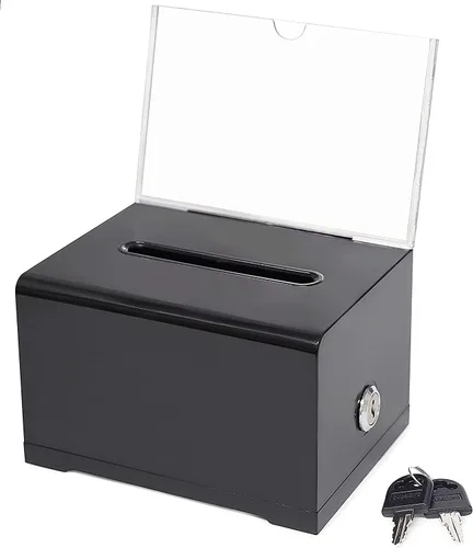 Miniatura 3 de Boleta de colección de donaciones, boletín y dibujo, votación o comentario, caja de sugerencias de oficina y recaudación de fondos, 6.25 x 4.75 x 4
