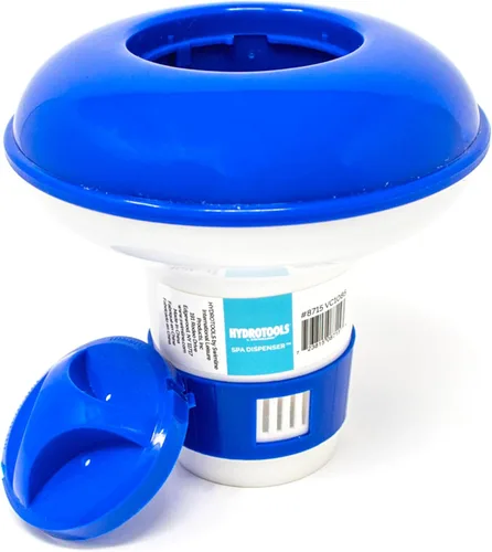 HYDROTOOLS BY SWIMLINE: Dispensador químico mini para piscina y spa, compatible con bromo y cloro, admite tabletas de 1 pulgada, anillo de control