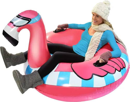 Miniatura 9 de GoFloats Winter Snow Tubes - Choose from Unicorn, Disney's Frozen, Ice Dragon, Polar Bear, Penguin, Flamingo - Inflatable Sled for Kids and Adults