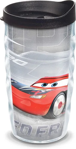 Miniatura 14 de Tervis Vaso aislado de doble pared de Disney Pixar hecho en Estados Unidos – Cars Speed Frenzy mantiene las bebidas frías y calientes, 16 onzas