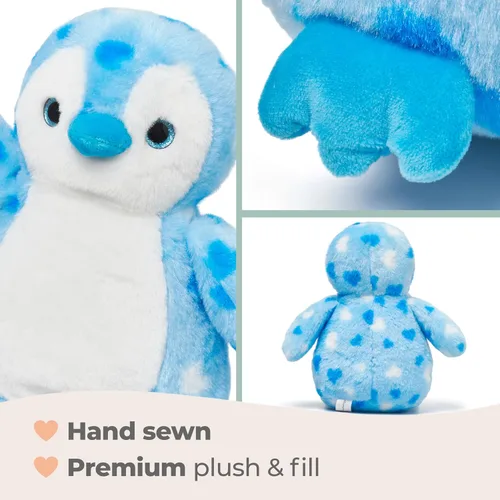 Miniatura 7 de Bearington - Animal de peluche de pingüino de corazón precioso, animal de peluche de San Valentín con piel suave, adorable regalo de peluche