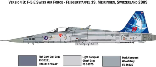 Miniatura 4 de Italeri IT1420 1: 72 F-5E Fuerza Aérea Suiza