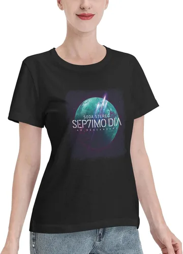 Miniatura 2 de Soda Stereo Sep7imo Dia - Camiseta de verano para mujer, camiseta casual de manga corta
