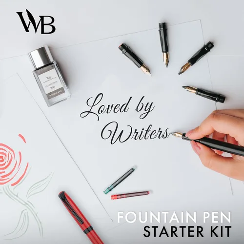 Miniatura 5 de Wordsworth and Black - Juego de pluma estilográfica, color negro, incluye 2 bolígrafos, botella de tinta de 0.7 onzas líquidas, 60 cartuchos