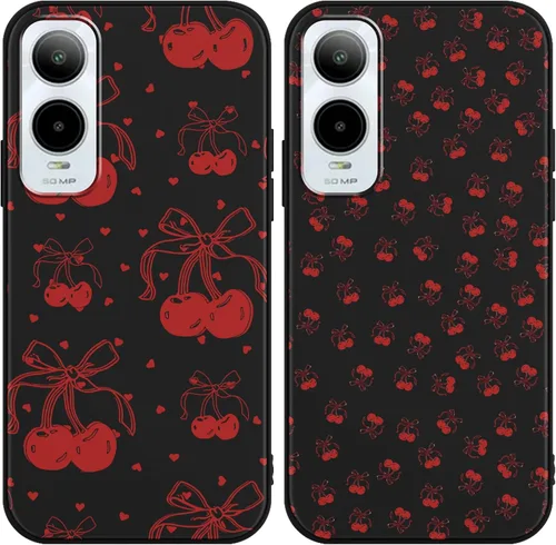 Miniatura 30 de Paquete de 2 Fundas de Teléfono con Lazo Rosa para Gabb Phone 4 6.1", Fundas con Patrón de Flores Florales con Lazo de Cinta Kawaii Lindo de Dibujos