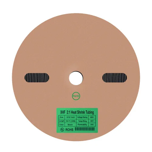 Miniatura 18 de XHF Rollo de tubo termorretráctil de 20 pies y 1-1/4 pulgadas con certificación UL 2:1, tubo retráctil industrial eléctrico para aislamiento
