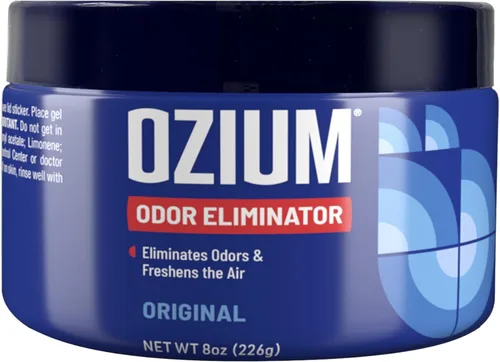 Ozium 8 onzas. 1 paquete de gel eliminador de olores para hogares, automóviles, oficinas y más