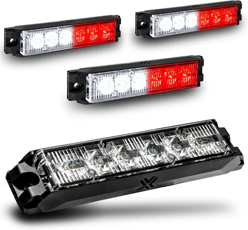 Miniatura 58 de LAMPHUS NanoFlare - Luz de advertencia estroboscópica de 5 pulgadas y 6 W, color blanco ámbar, luz de advertencia estroboscópica para parrilla