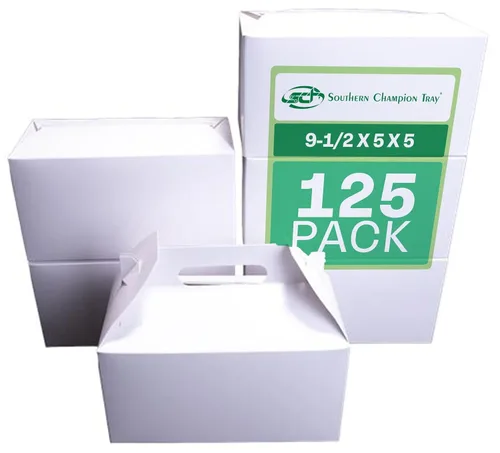 Miniatura 11 de Southern Champion Tray 2701 Caja de transporte de cartón blanco pequeño estilo granero, capacidad de 5 libras, 8-7/8 pulgadas de largo x 5 pulgadas