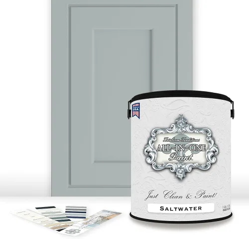 Miniatura 62 de Pintura TODO EN UNO, Abbey (gris cálido), Muestra de 8oz - Pintura duradera para gabinetes y muebles. Imprimación y capa superior incorporadas,