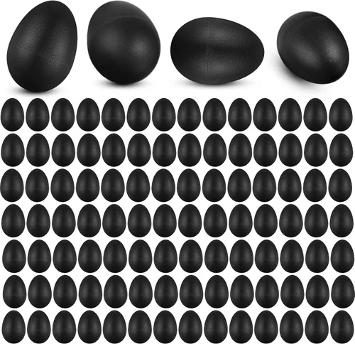Miniatura 9 de 100 piezas de huevos a granel, instrumentos musicales de percusión, huevos de maracas para niños, juguetes de plástico para aprender pintura, música