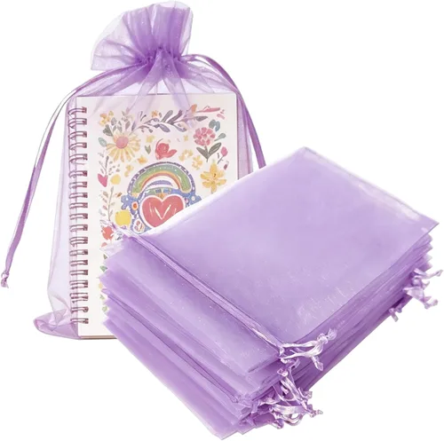 Miniatura 13 de Paquetes de 100 bolsas de organza de 4 x 6 pulgadas, color azul bebé para baby shower, Navidad, recuerdos de fiesta, cumpleaños, boda, despedida