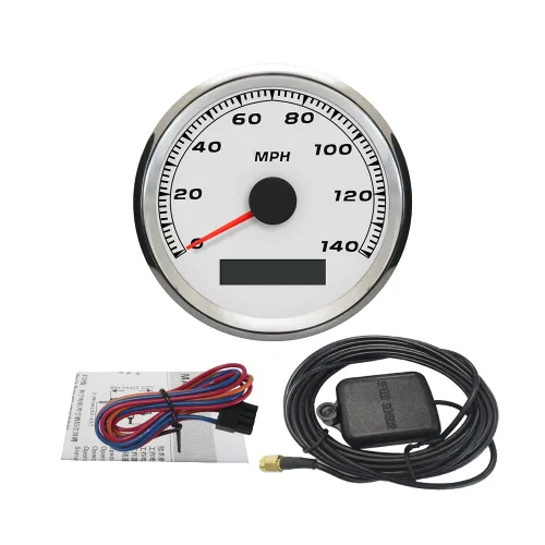 ELING Kit de velocímetro GPS de 140 mph, manómetro, odómetro para coche de carreras y motocicleta con retroiluminación de 3-3/8 pulgadas (85mm),