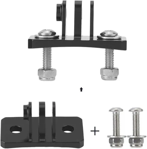 Miniatura 3 de Mugast Soporte de montaje fijo para casco, adaptador de soporte portátil para paracaidismo al aire libre para 7/6/5/4/ XiaoYi para cámaras de acción