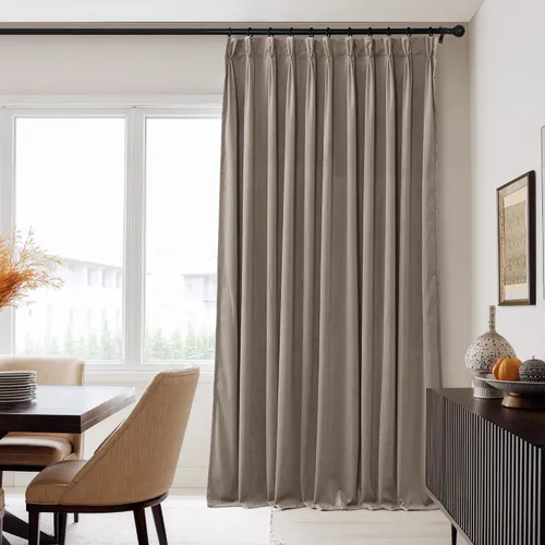Miniatura 20 de RYB HOME Cortinas plegadas en pinza beige, cortinas suaves con aislamiento térmico y reducción de ruido para bloquear la luz para sala de estar