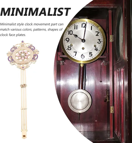 Miniatura 8 de Yardwe Piezas de repuesto de martillo de péndulo de cuarzo para relojes de pared, accesorio de movimiento de reloj de metal para proyectos
