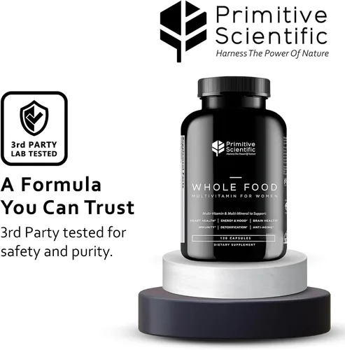 Miniatura 4 de Primitive Scientific Multivitamínico integral para mujeres (120 cápsulas vegetarianas) para salud holística, multivitamínico natural para mujeres