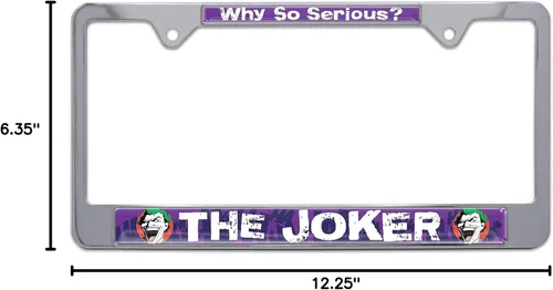 Miniatura 7 de Elektroplate - Marco de matrícula de Batman Joker cromado (marco completo)